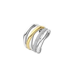 Ringe Ti Sento Milano Dame in Silber Cubic Zirconia 925 Ct 12421ZY/56 - 12421ZY/56